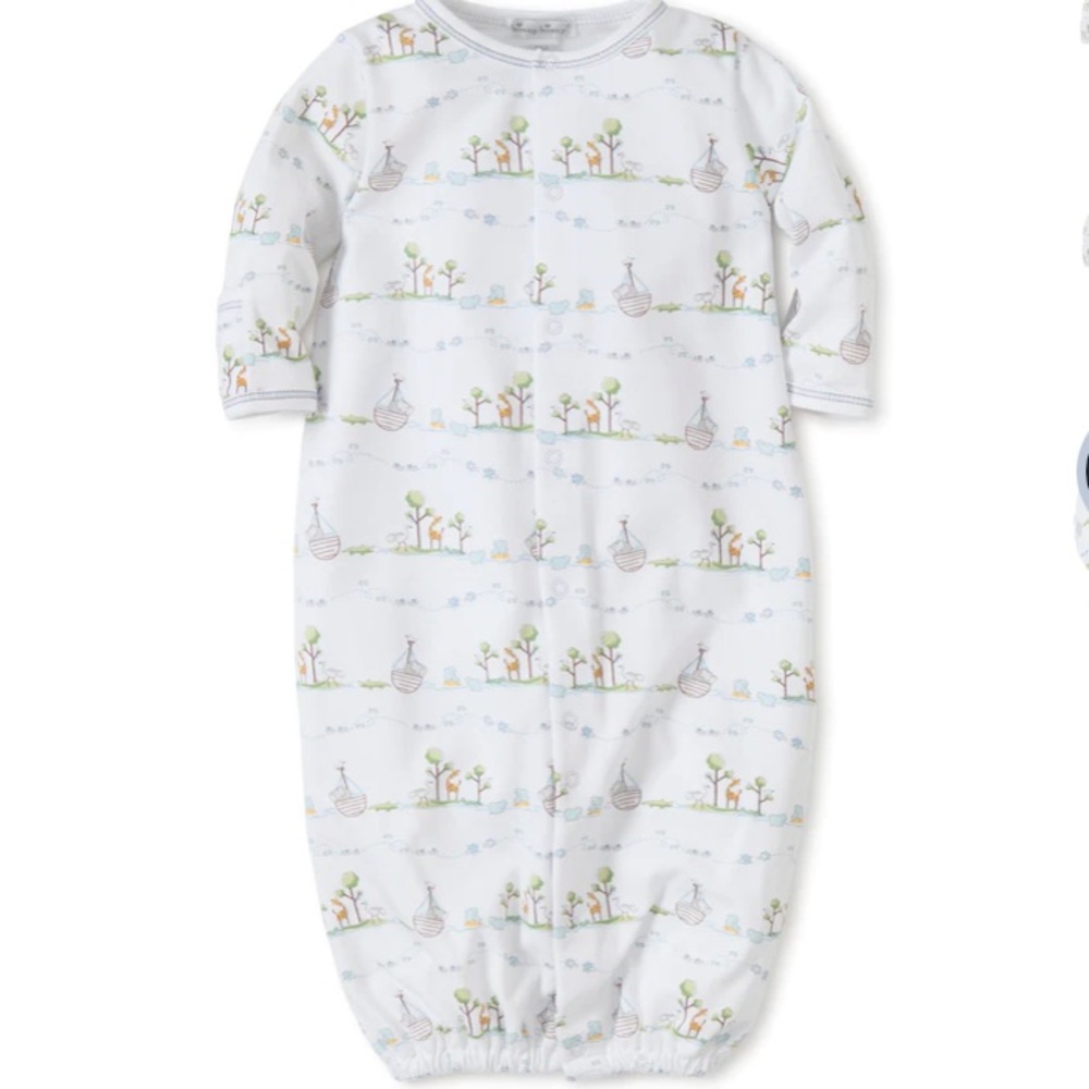 Kissy Kissy Blue Noah's Ark Print Convertible Gown